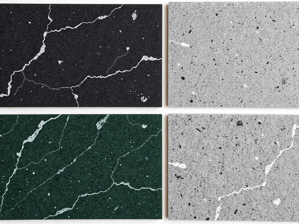 Granite surface sample showing its colour and pattern